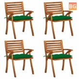 4-Piece Set of Garden Chairs with Cushions