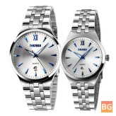 SKMEI 9071 Couple Watch - Fashion Luminous Simple Style Lovers Quartz Watch