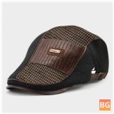 BanggoodHat - Men's Knit Leather Patchwork Color Casual Personality Forward Hat