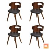 Chairs with a brown fabric