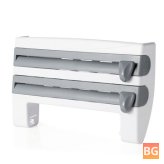 Refrigerator Cling Film Holder with Towel Holder - Wall Mounted