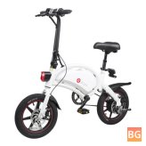 DYU D3+ 10Ah 240W 36V Moped Electric Bike - 14in 25km/h Top Speed 70km Mileage - Intelligent Double Brake System - Max Load 120kg