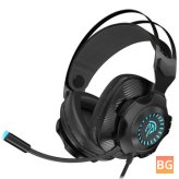 EasySMX VIP003S Gaming Headset - with RGB LED lights, noise cancelling mic and table top phone holder