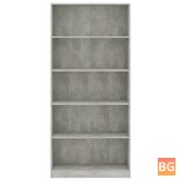 Book Cabinet - Gray 31.5"x9.4"x68.9