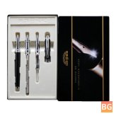 Hero 7006 Fountain Pen Set - 0.5mm, 0.8mm Nibs - Calligraphy Writing Signing Pens - Ballpoint Pen Gifts Box for Students, Friends, Families, Colleagues