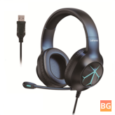 Lenovo G60 Blue Light Gaming Headset with Mic and Noise Cancelling