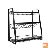 Kitchen Rack with Spices - Black