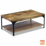 Table with a mango wood finish