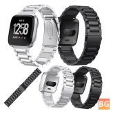 Stainless Steel Smart Watch Replacement Strap Screwless Bracelet Band for Fitbit Versa