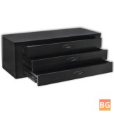 Tool box with 3 drawers black