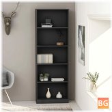 Gray Bookshelf with Three Levels of Storage