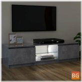 TV Cabinet with LED Lights (Gray) 47.2