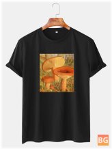 T-Shirt with a Mushroom Graphic