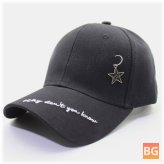 Casual Baseball Hat with Embroidery Alphabet Pattern