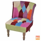 French Sofa with Patchwork Fabric Design