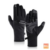 Touchscreen Ski Gloves with Sporty Design and Windproof Protection