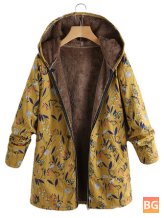 Women's Long Sleeve Hooded Coat