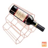 Creative Triangle 6 Bottle Wine Rack Organizer - Home Kitchen Bar Decor