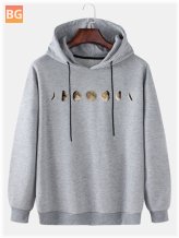 Lunar Eclipse Print Hoodies for Men