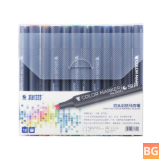 Hand-Painted Gel Pen Set with Black and White Rods - STA 3203