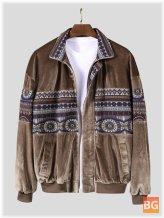Vintage Jacket with Men's Ethnic Pattern