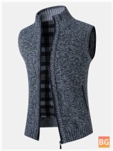 Warm Lined Vest with Zipper Pocket - Men
