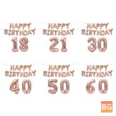 Happy Birthday Banner Kit with balloons