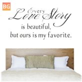 Love Story Proverb Wall Stickers