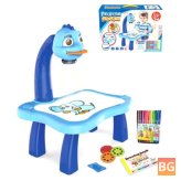 Kids' Projection Drawing Table - Light Music Arts Crafts LED Lamp
