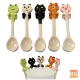 Cartoon Animal Ceramic Hanging Spoon