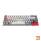 TK68 Mechanical Keyboard - 68 Keys - Triple Mode Connection - Wired / Bluetooth / 2.4G - with Receiver Gateron Switch XDA Profile PBT Keycaps