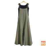Women's Overalls Bib Pants with Loose Pockets and Jumpsuit