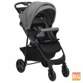 VidaXL - 10371 - Portable Children's Stroller with Carriage and Foldable Canopy