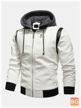 Zipper Hooded Jacket - Men's Solid Color