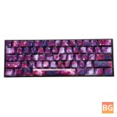 104 Keys Purple Starry Sky Keycap Set For Mechanical Keyboard