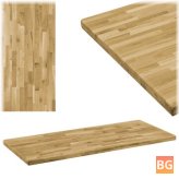 Oak Desk Top with Slat Shelves - 1.7