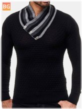 Turtleneck Knit Buttons for Men - Casual Sweaters