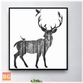 Miico Deer Wall Art - Simple Style C Side Face