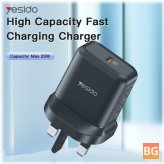 Fast Charging Travel Charger for iPhone 12/12 Pro Max/Samsung Galaxy S21/OnePlus 9 Pro