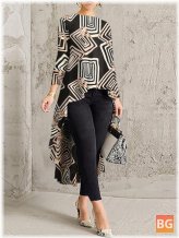 Casual Blouse with geometric print