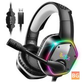 Virtual Surround RGB Light Headset with Mic for PC Laptop