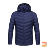 USB Heated Hooded Coat with Intelligent Heating for Winter Warmth