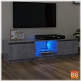 TV Cabinet with LED Lights - Gray 55.1