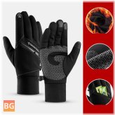 Waterproof Ski Gloves with Zipper Pocket and Warm Touch Screen