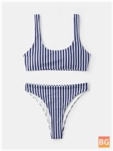 Bikini Swimwear for Women - Stripe Print