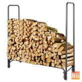 4ft Firewood Rack for Outdoor Use - Heavy Duty Log Rack - Steel Frame - High Capacity Storage - Easy to Assemble for Indoor Outdoor Fireplace