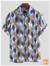 Printed Shirts with Palm Leaves