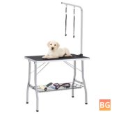 VidaXL 171068 Dog Grooming Table with 2 Loops and Basket - Pet Supplies