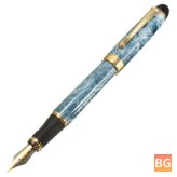 Jinhao Pen X450 - Sky Blue Marbled 18KGP - Medium Nib Fountain Writing Pen