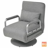 Gray Fabric swivel chair and sofa bed